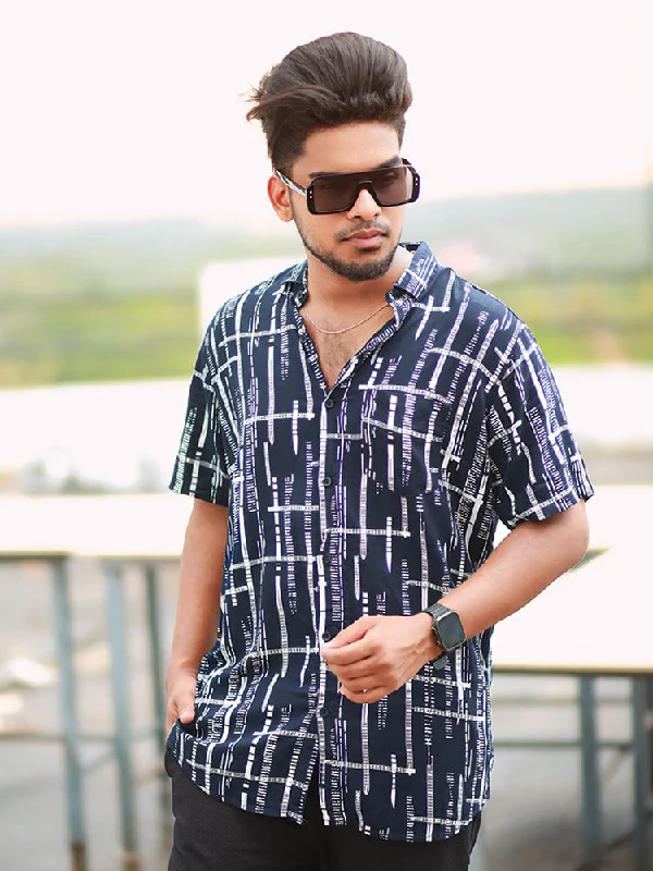 Deal Alert Men Regular Fit Rayon Printed Half Sleeve Casual Shirt
