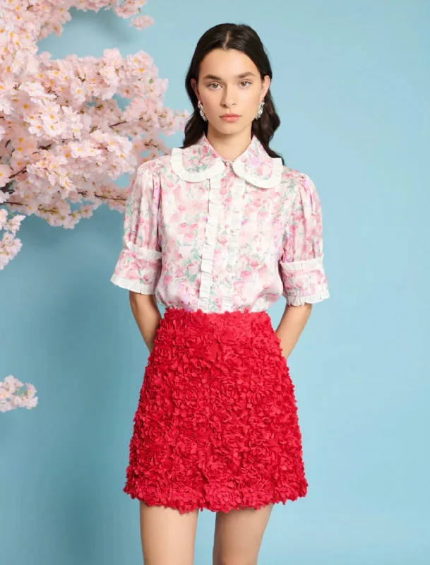 Savings Soar This Weekend Kanzan Floral Ruffle Blouse