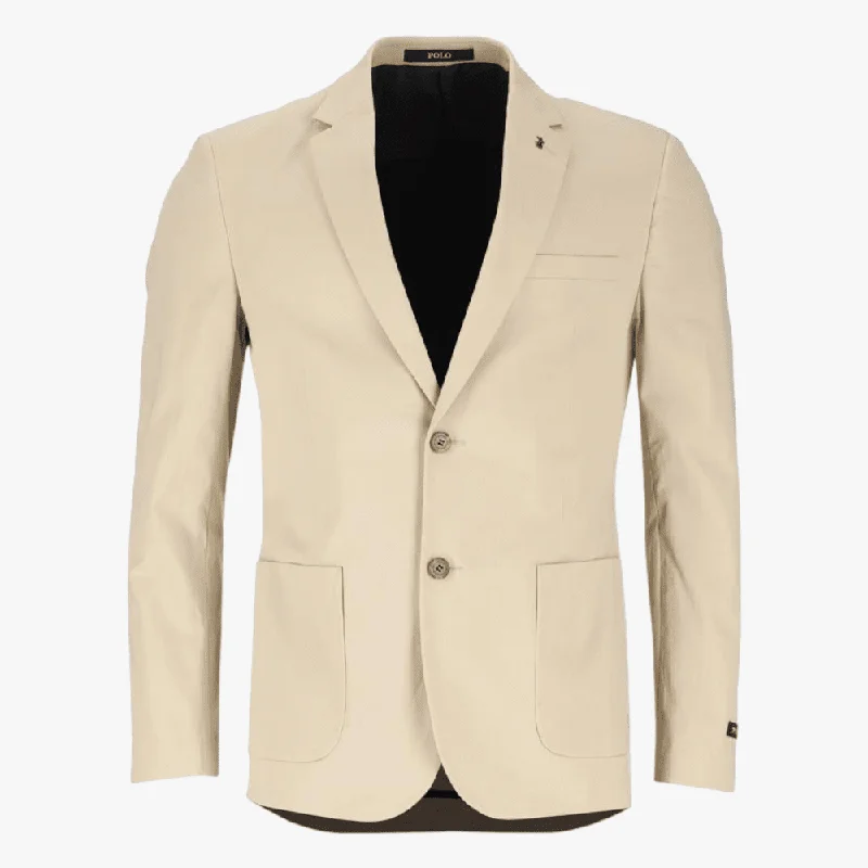 Discount Days Polo Mens Stretch Slim Fit Blazer Khaki