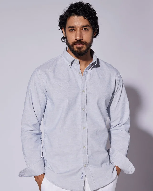 Special Price Cotton Corduroy Shirt - Sky Blue Melange