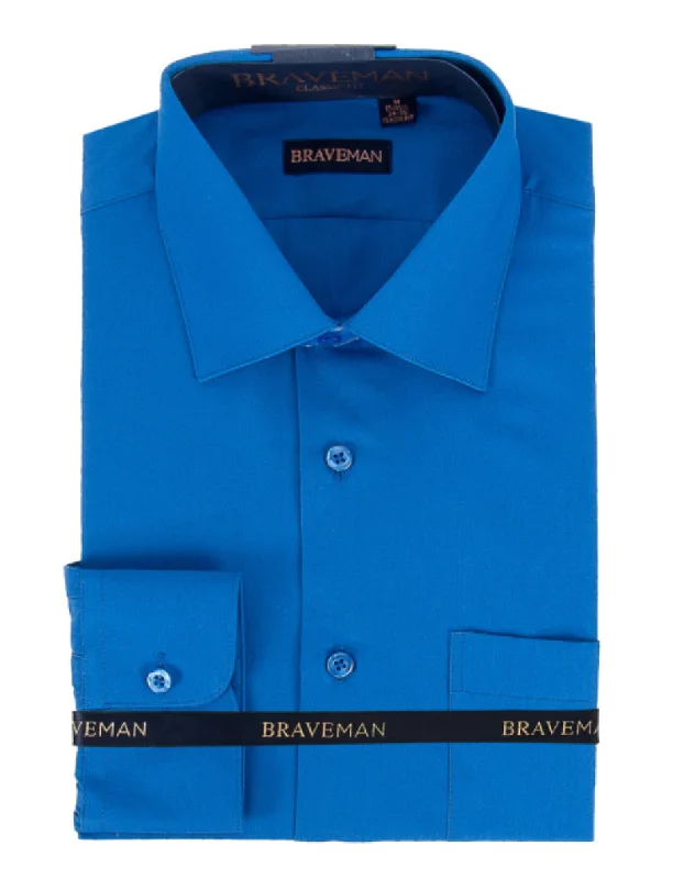 TIME-Limited Offer Mens Slim Fit Dress Shirt in Royal Blue