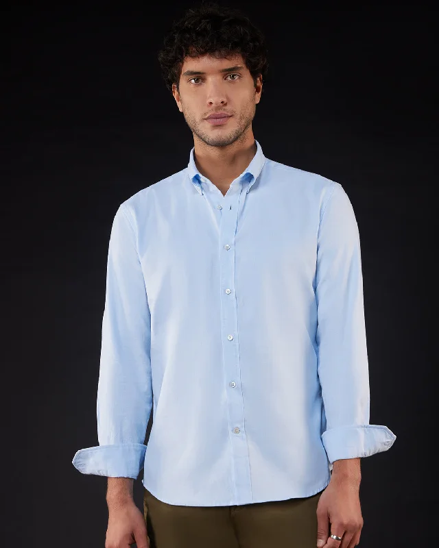 Weekend-Only Price Drops Washed Oxford Shirt - Light Blue