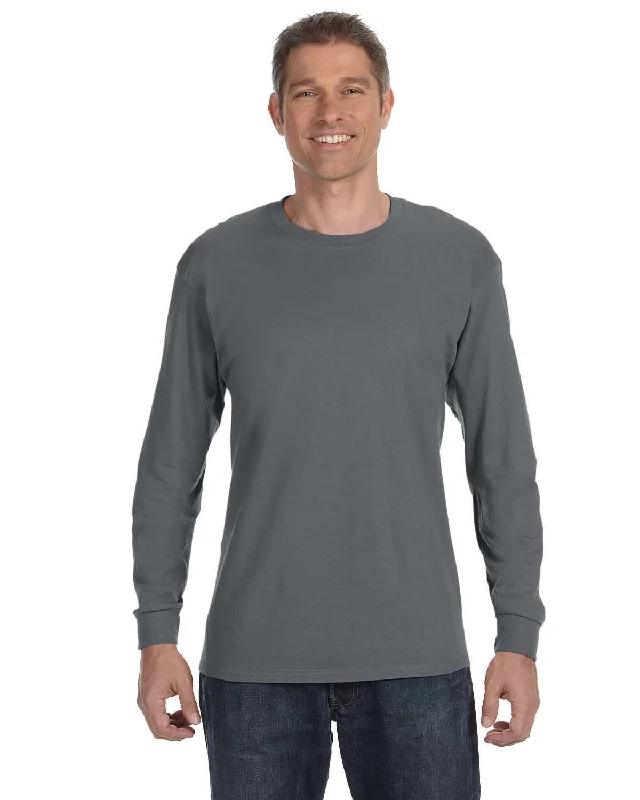 Special Offer Gildan Heavy Cotton Long Sleeve T-Shirt | Charcoal