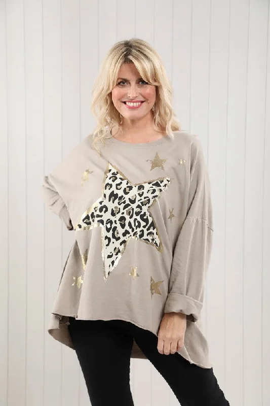 Weekend Deals That Impress Jersey Oversized Leopard Top