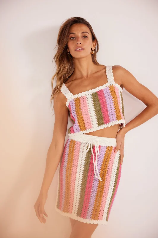 Weekend Offers That Shine Lito Stripe Crochet Top