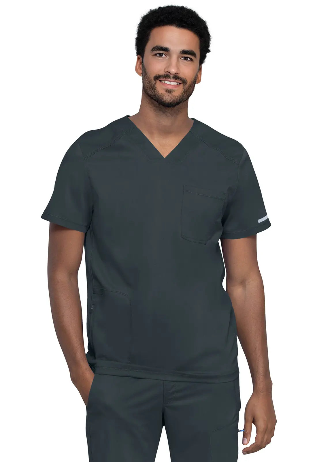 Seasonal Sale Cherokee Men's 2-Pocket Men's V-Neck Top - Pewter