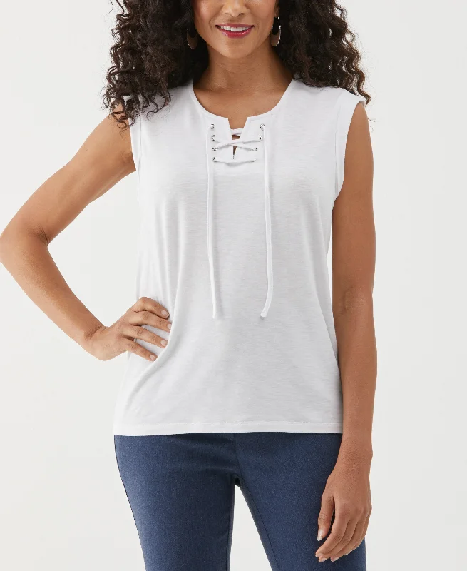 Online Exclusive Lace-Up Tank Top