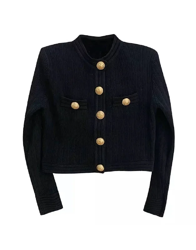 Weekend Offers That Thrill Bandage Metal Buttoned Knit Top