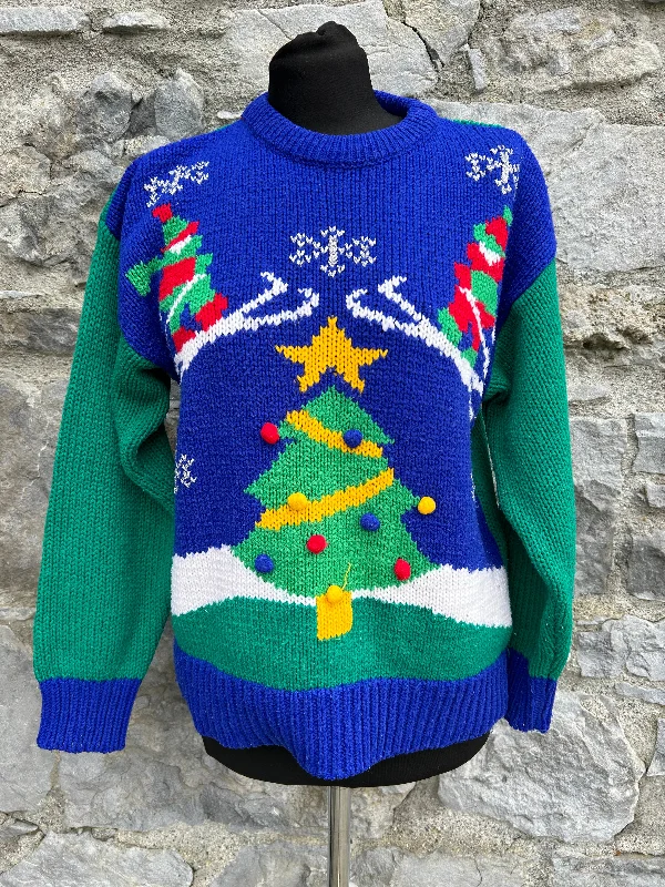 Hurry In 80s Christmas tree green jumper uk 10
