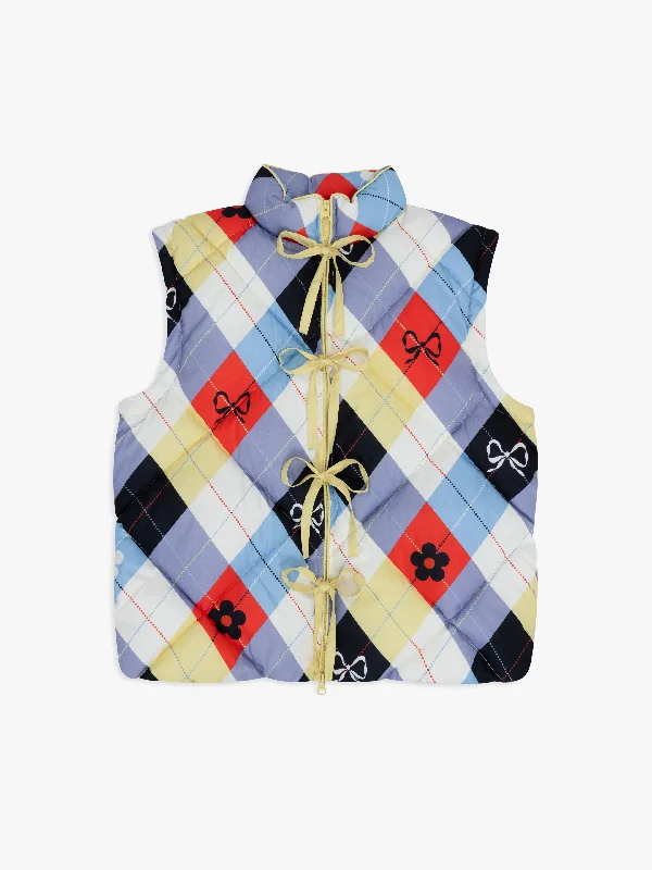 Weekend Specials to Delight Lady Puffer Jacket - Cirque Argyle