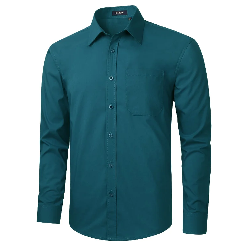 While Supplies Last Men's Dress Shirt with Pocket - TEAL
