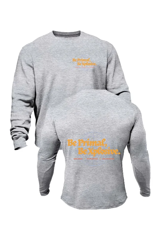 Weekend Offers That Amaze XAPE Primal Globe V5 Sweatshirt - Grey Marl