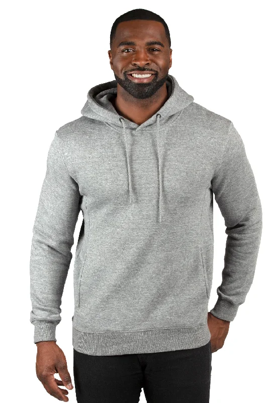 Steals and Deals Threadfast Apparel Mens Ultimate Fleece Hooded Sweatshirt Hoodie w/ Pockets - Heather Grey