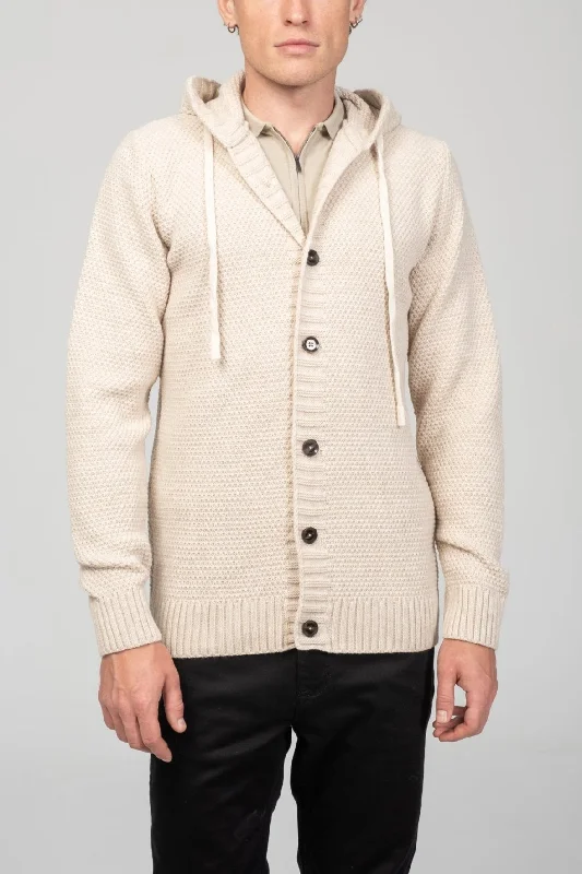 Epic Deals Full Button Up Waffled Cardigan - Beige