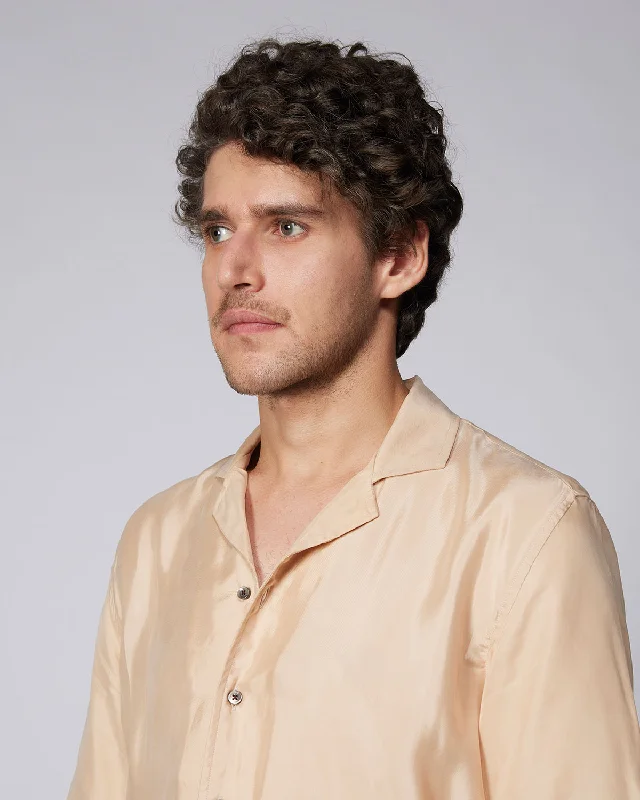 Deal Alert Cupro Twill Shirt - Beige