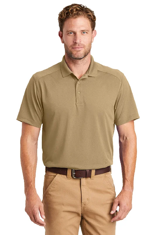 Big Savings CornerStone Mens Select Moisture Wicking Short Sleeve Polo Shirt - Tan