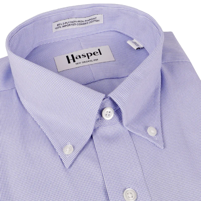 Savings Bonanza Howard Lt. Blue Mini Houndstooth (Regular Fit) Dress Shirt - Button Down Collar Savings Bonanza Howard Lt. Blue Mini Houndstooth (Regular Fit) Dress Shirt - Button Down Collar