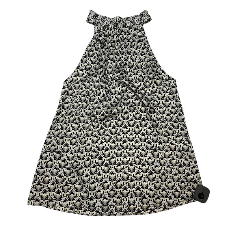 Savings Galore Blouse Sleeveless By White House Black Market In Black & Cream, Size: S