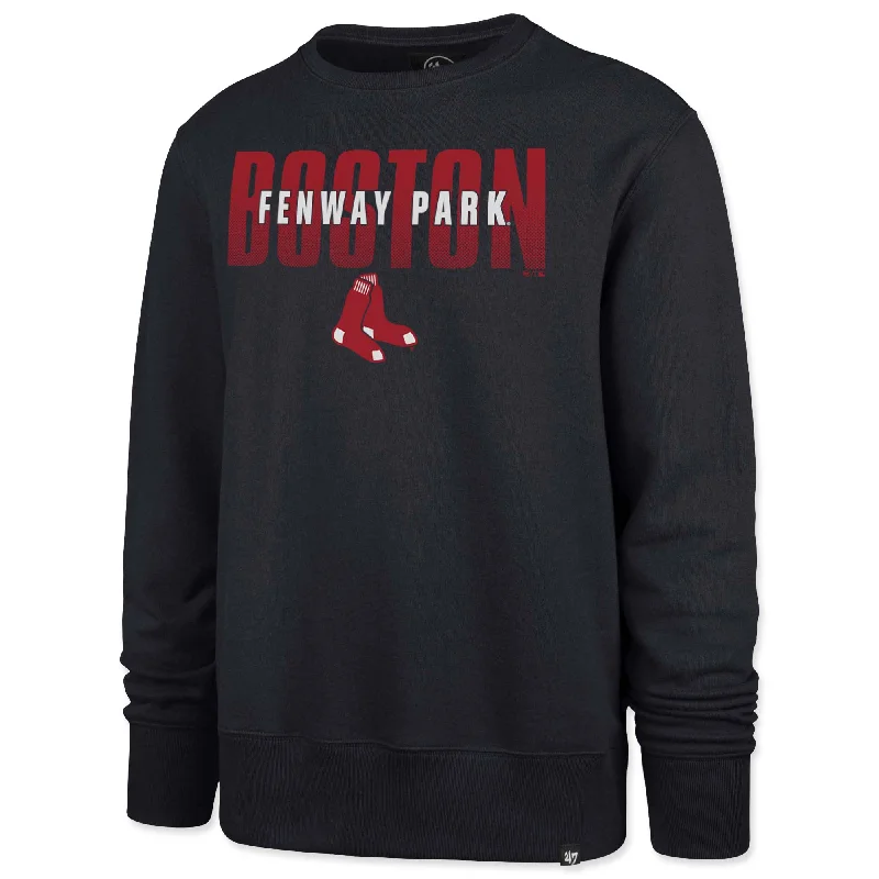 Weekend Deals That Sparkle 47 Fenway Overlay Crew Neck Sweatshirt - Navy