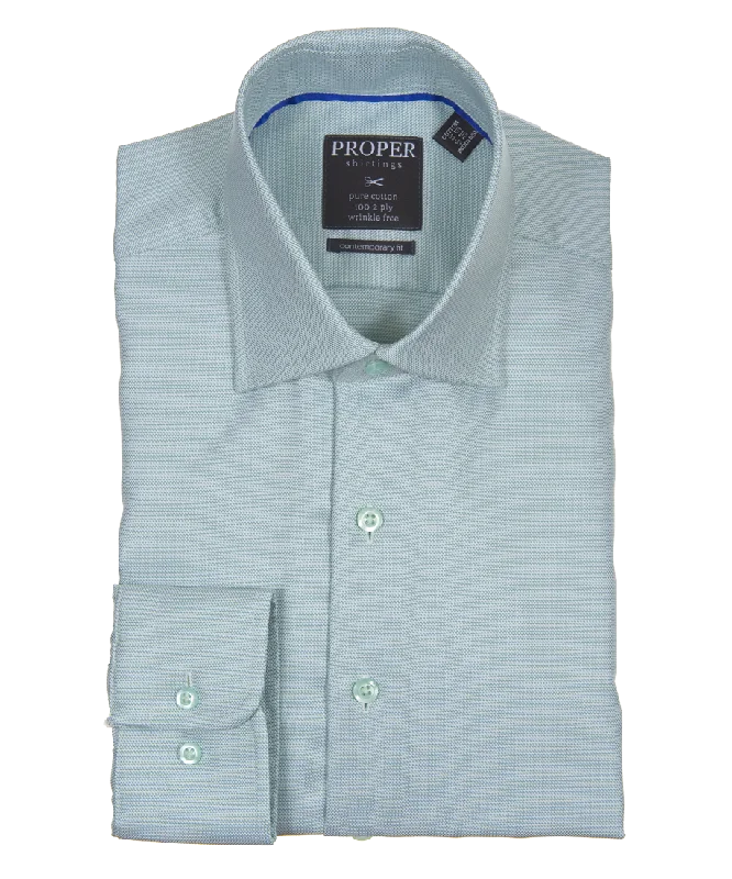 Closeout Frosty Green Contemporary Fit Cotton Shirt
