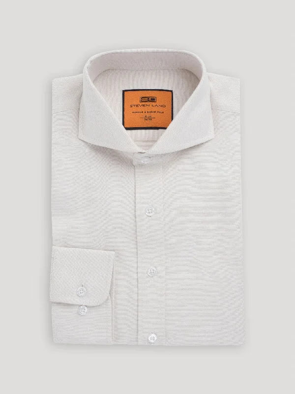New Deals The Marlo Dress Shirt | Convertible Rounded Cuff & Cutaway Collar | Ecru