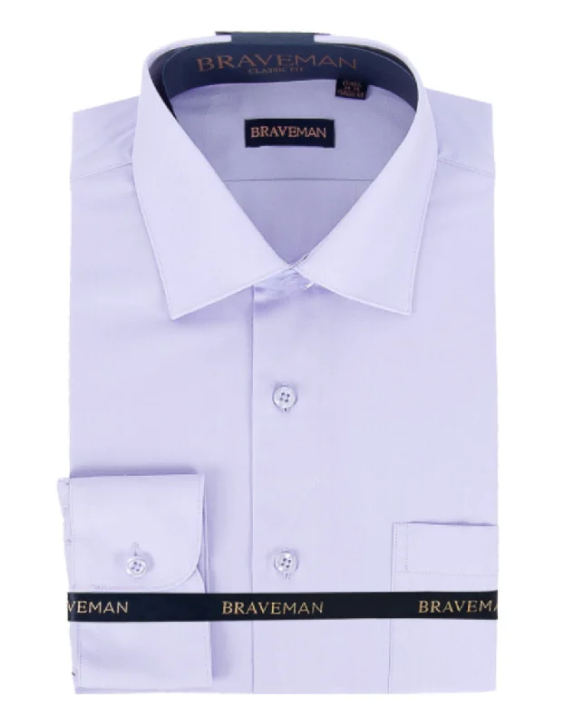 Value Deals Mens Slim Fit Dress Shirt in Lavender