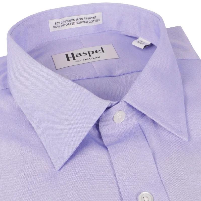 Limited Time Discount Dauphine Lt. Blue Solid (Regular Fit) Pinpoint Oxford Dress Shirt - Spread Collar