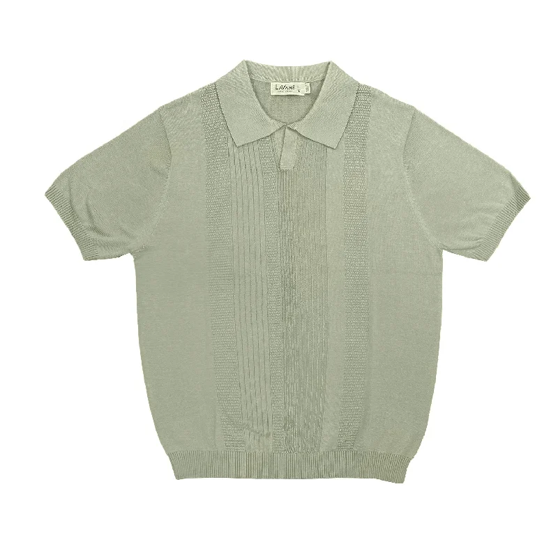 Weekend Savings Extravaganza Lavane Fancy Johnny Collar Polo Short Sleeve - Sage
