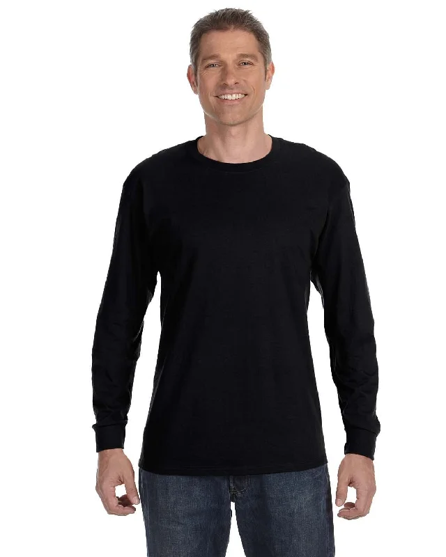 Weekend Discounts to Delight Gildan Heavy Cotton Long Sleeve T-Shirt | Black