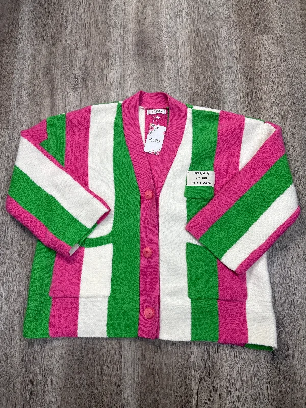 Weekend Discounts to Enjoy Cardigan By Jascls In Striped Pattern, Size: Xl