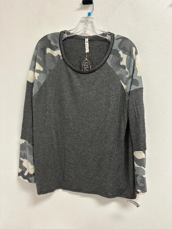 Weekend Savings Spree Top Long Sleeve By Mts In Grey, Size: L