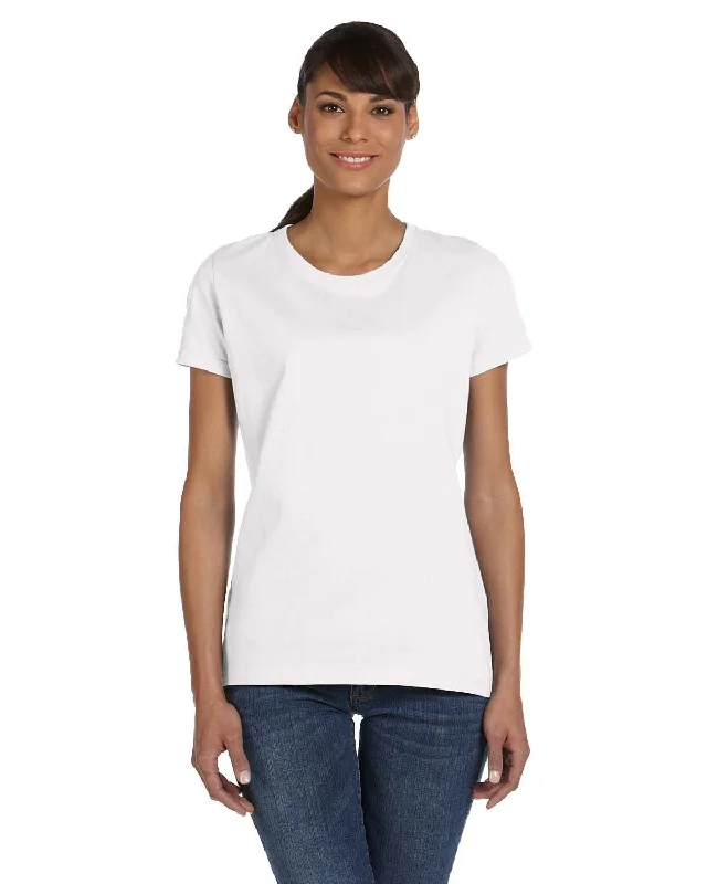 Lowest Price Fruit of the Loom Ladies Heavy Cotton T-Shirt | White