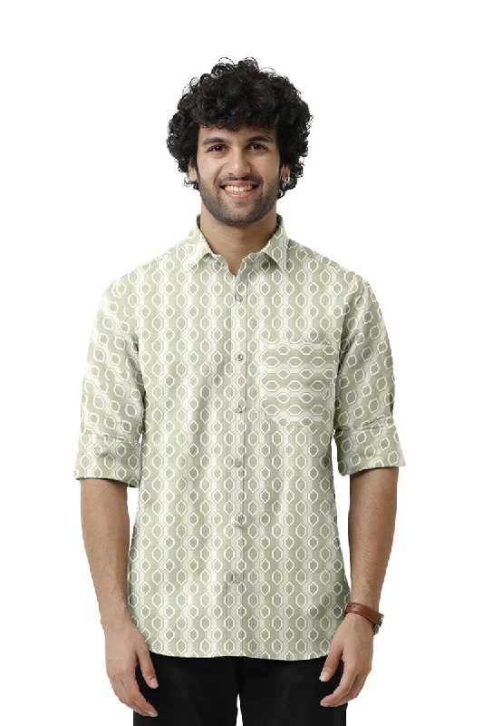 Limited Time Miami - Green Printed Casual Shirts for Men | Ariser