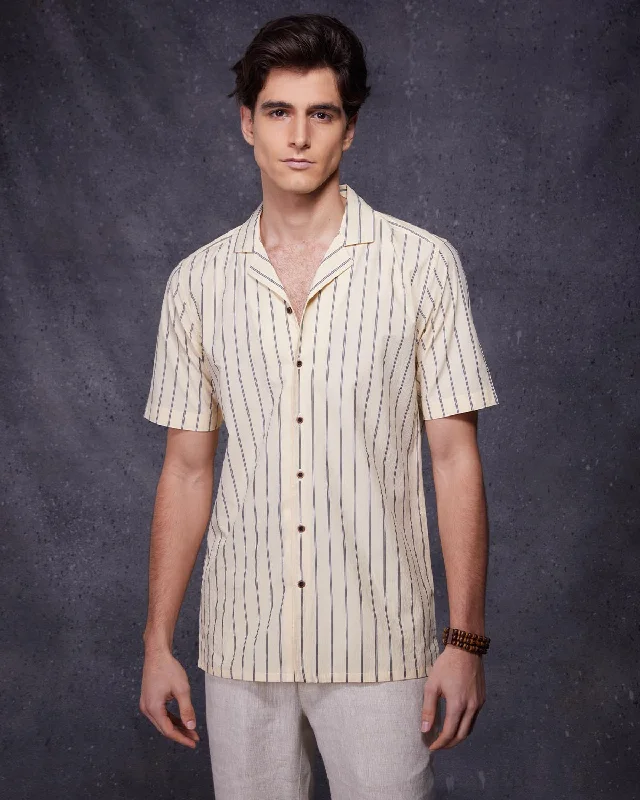 Weekend Discounts to Delight Shadow Sand Striped Shirt