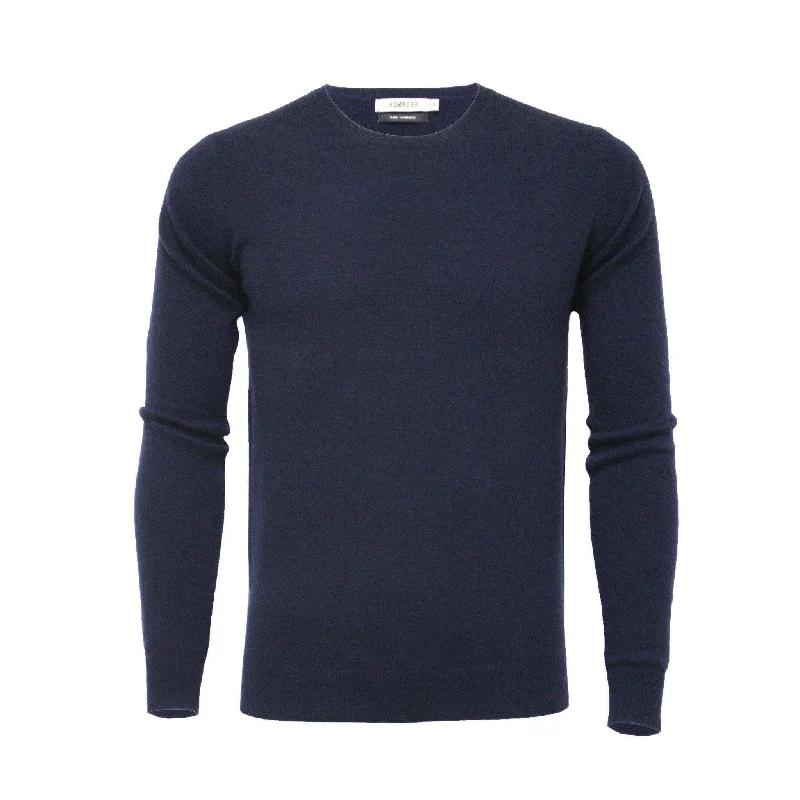 Lowest Price Navy Blue Men´s Cashmere Crew Neck Sweater