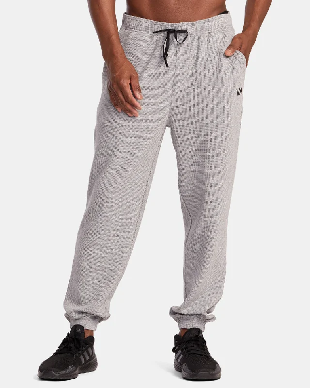 Don’t Miss Out C-Able Waffle Knit Joggers - Heather Grey