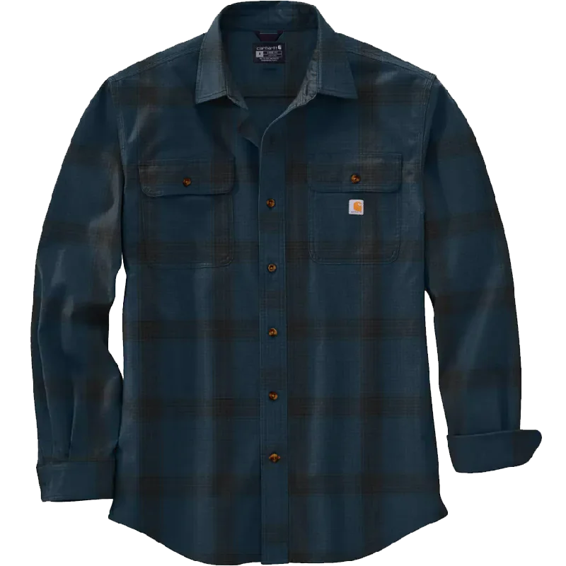 Referral Discount Men's Loose Fit Heavyweight Flannel Long Sleeve Plaid Shirt