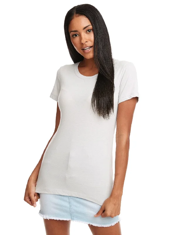 Weekend Offers That Impress Next Level Ladies Ideal Short Sleeve Crew Tee | White