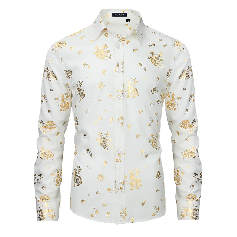 Weekend Discounts to Relish Men's Long Sleeve Shirt With Printing - TJ-WHITE