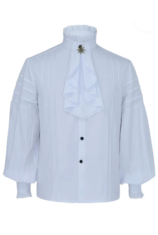 Epic Value Vintage White Shirt with Nautical Jabot