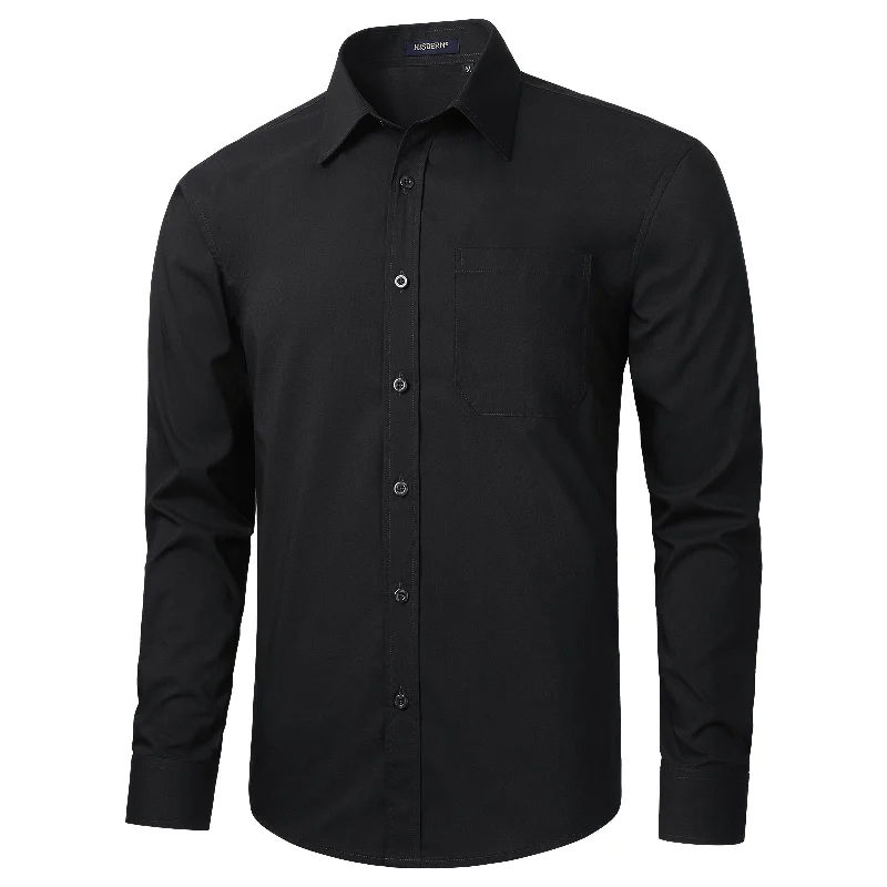 Massive Deals Casual Formal Shirt with Pocket - A-BLACK