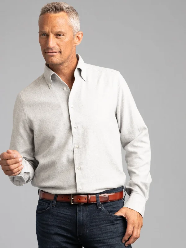 Price Buster Light Grey Flannel Twill Dress Shirt
