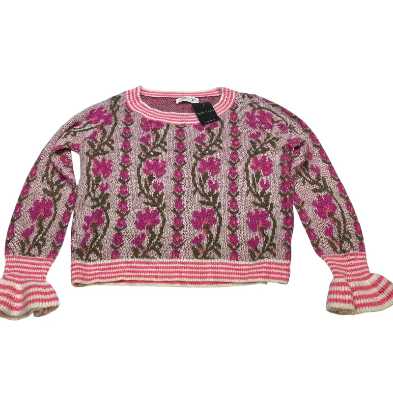 Weekend Bargains to Cherish Sweater By Impressions In Pink, Size: S