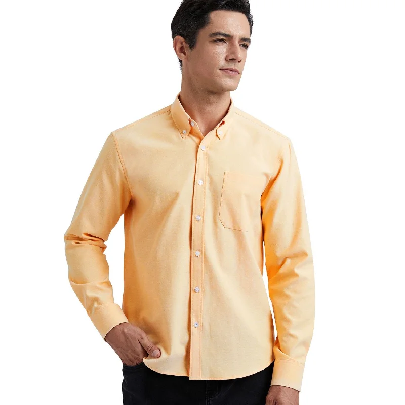 Don't Miss Men's Dress Shirt with Pocket - LIGHT YELLOW