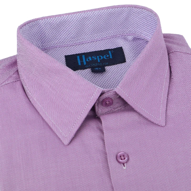 Price Slash Lavender Diagonal Solid Tailored Fit Dress Shirt