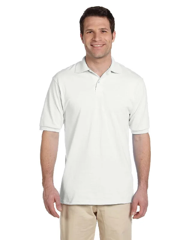 Price Rollback Jerzees 50/50 Jersey Knit Polo Shirt | White