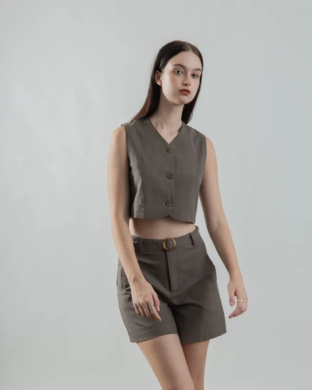 Weekend Deals That Dazzle V-Neck Cotton Vest (Grey)