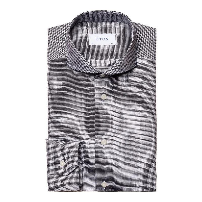Unwind with Weekend Discounts Slim Fit - Houndstooth Print Shirt