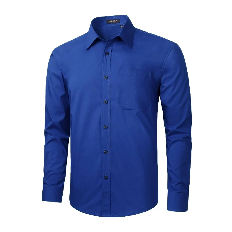 Weekend Discounts to Delight Men's Dress Shirt with Pocket - ROYAL BLUE