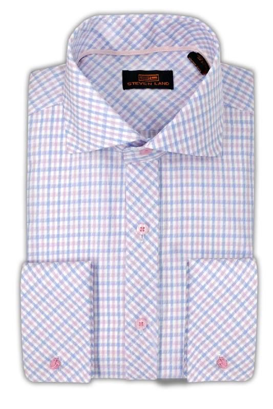 Year-End Sale Steven Land Dress Shirt | Trim and Classic Fit | Arlo 100% Cotton | Color Pink Year-End Sale Steven Land Dress Shirt | Trim and Classic Fit | Arlo 100% Cotton | Color Pink